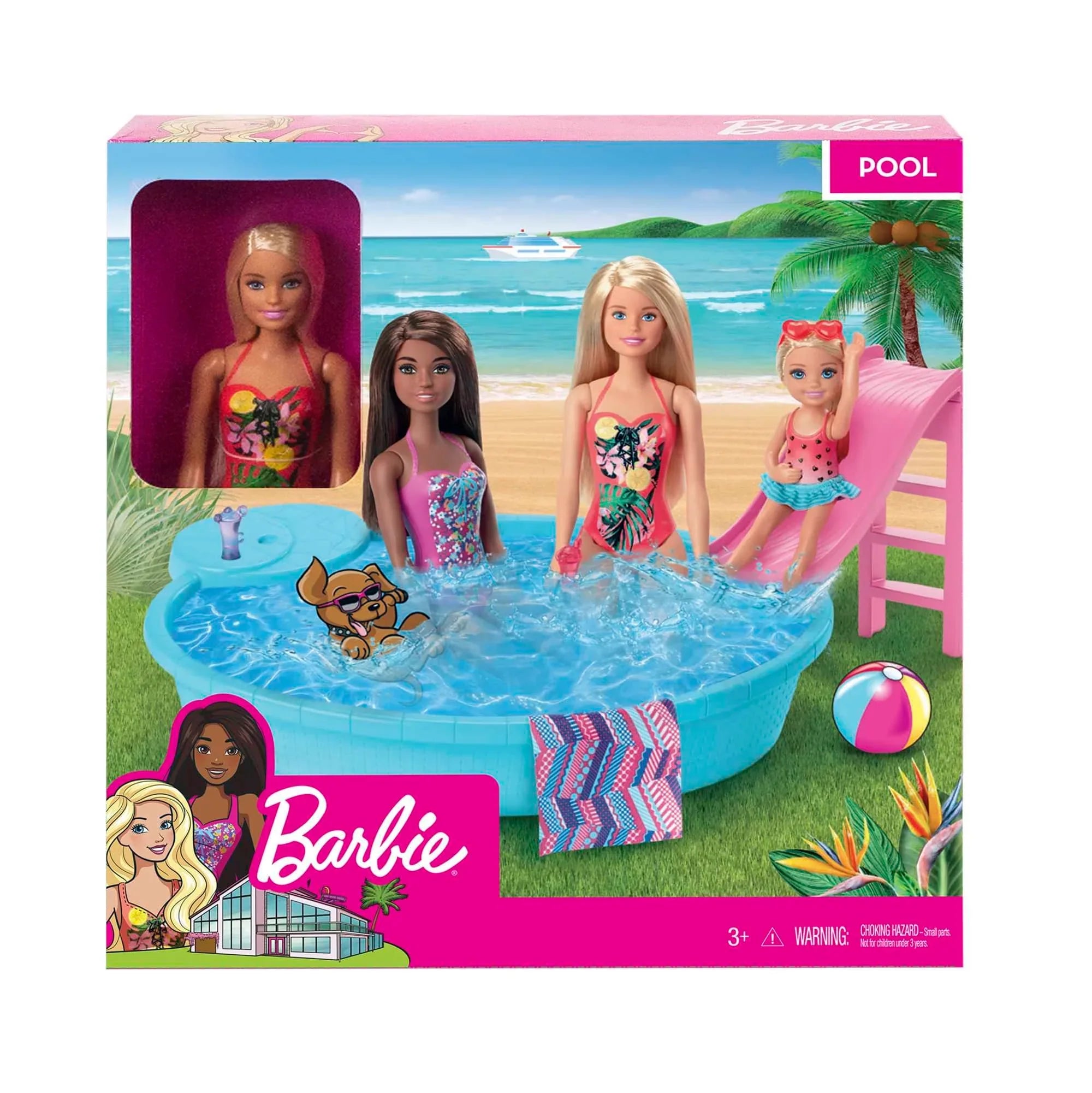 Barbie: Barbie Piscina Glam Con Mu√±eca