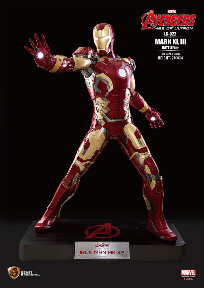 Beast Kingdom Life Size Marvel: Iron Man 3 - Iron Man Mark XLIII Escala 1/1